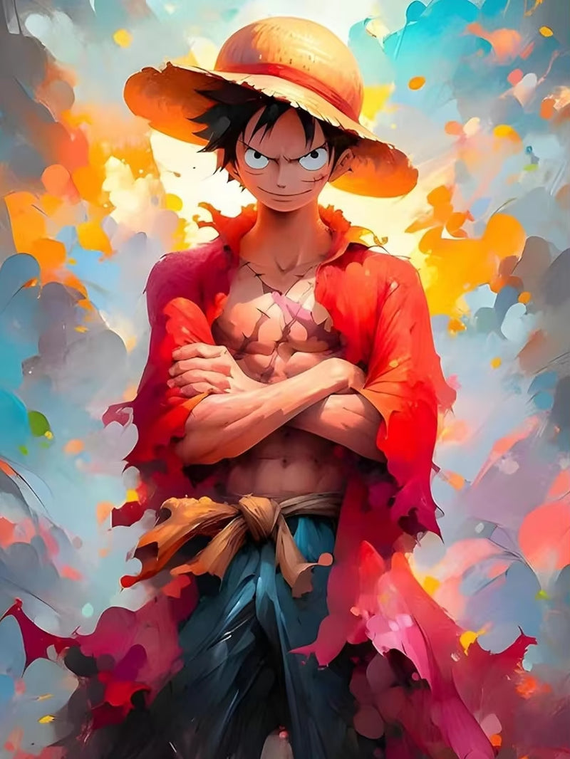 One Piece Luffy 5D DIY Diamond Painting Cross Stitch Japan Cartoon Art Mosaic round Embroidery Home Decor Kids Gift